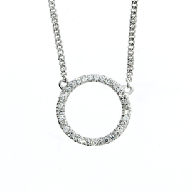 Collier 585 Weißgold 42 cm