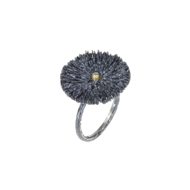 Ring Silber mit 750 Gelbgold