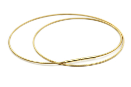 Drahtcollier 0,8 mm Gold 585 Clickverschluss 45 cm