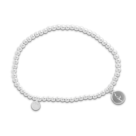 Armband Kugeln Silber 3 mm, Sylt Silhuette
