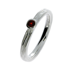 Ring si Crease Silber Granat 3 mm fac