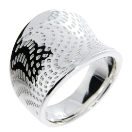 Ring Illusion Silber konkav