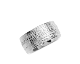 Ring Strandcores 10 mm Silber hell