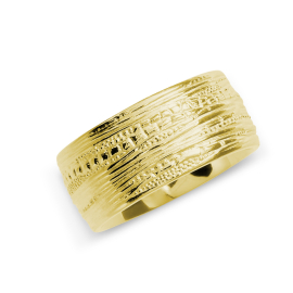 Ring Strandcores Silber Feinvergoldung Gelbgold 10 mm