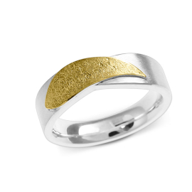 Ring Silber mit Feingold 