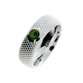 Ring Dots No2  Silber gr.Turmalin 4mm cab