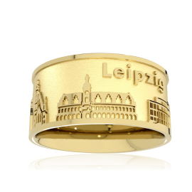 Ring Stadt Leipzig Gold plattiert