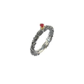 Ring Silber mit 750 Gelbgold