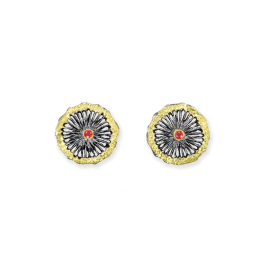 Ohrring Silber mit 750 Gelbgold