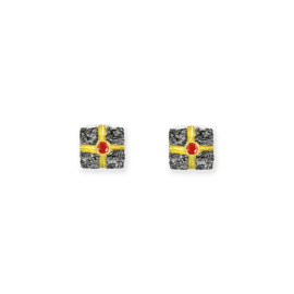 Ohrringe Silber mit 750 Gelbgold