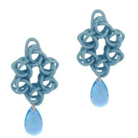 FABNORA Cosmos Anhänger Topaz Blue / Aquamarin
