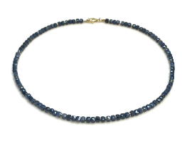 Kette Safir silber/vergoldet
