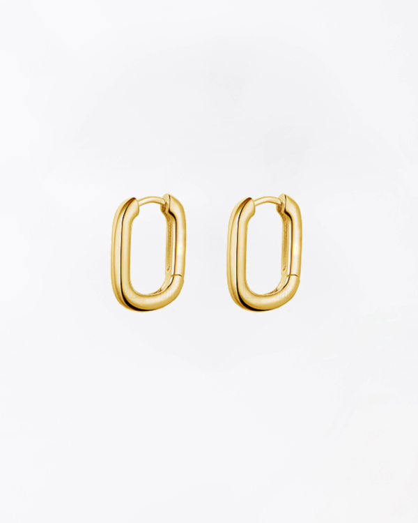 FABNORA Ohrring Square Hoops  925 Silver goldplated