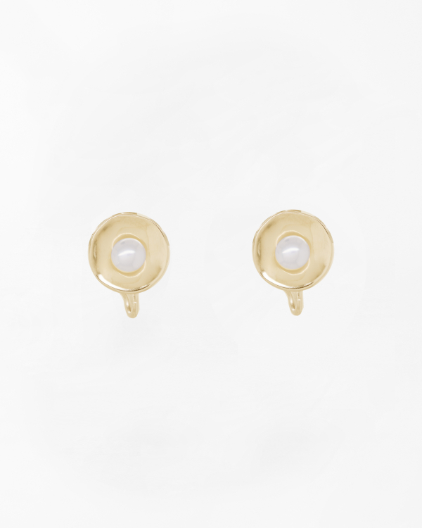 FABNORA Ohrring Pearl Studs  925 Silver goldplated