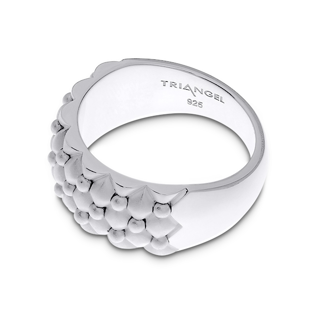 Ring 2-tone Dots Silber hell matt 9 mm
