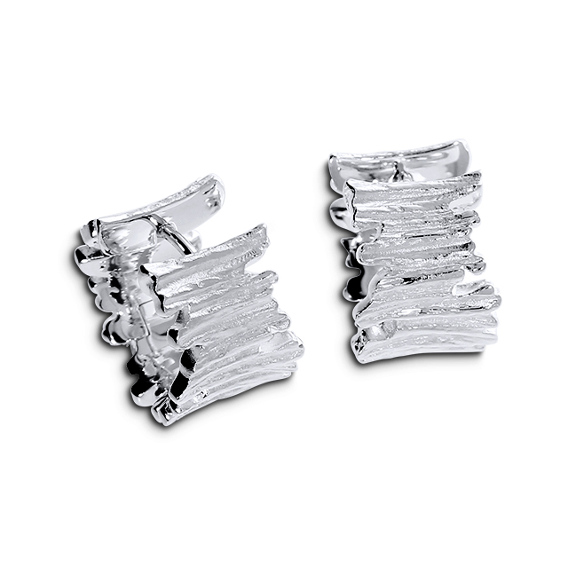 Creole Crease Wood Silber 10x15 mm