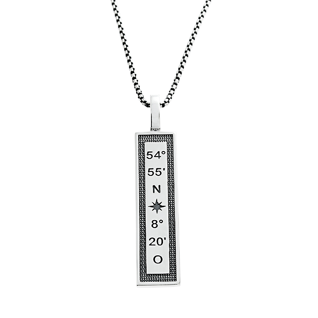 Anhänger Silber Sylt Windrose 23 mm rund 
