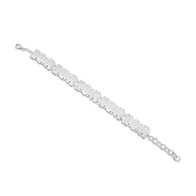 Armband Crease Wood Silber Länge 21mm