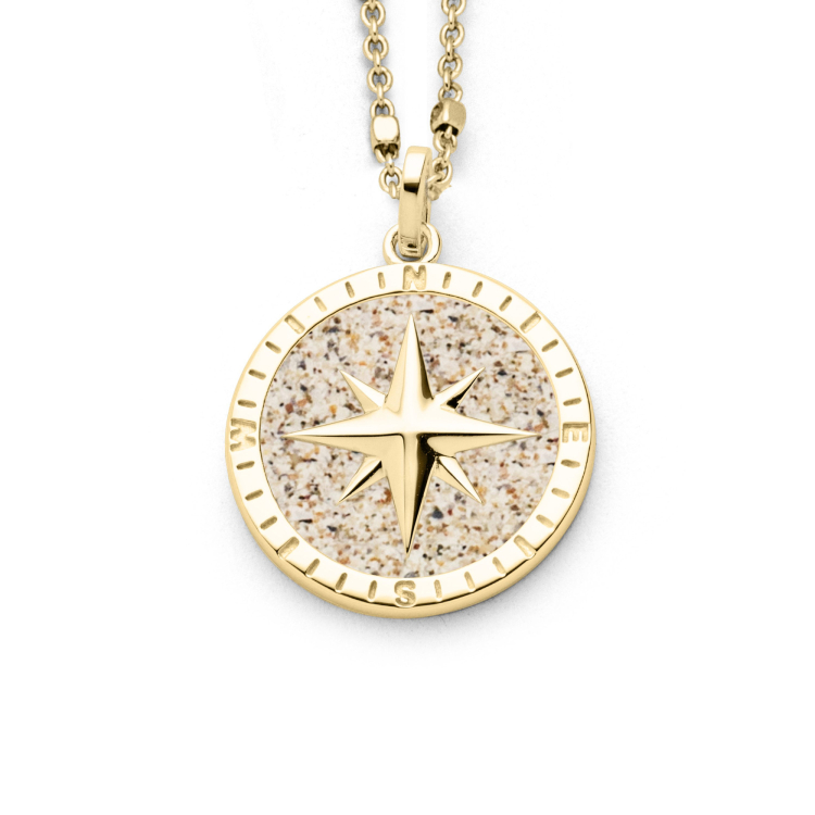 Anhänger Kompassrose 20 mm vergoldet