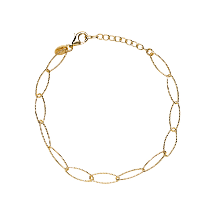 Armband mit ovaler Diamantkette