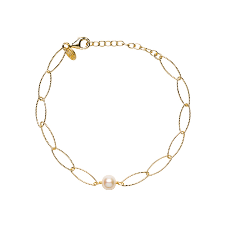 Armband mit verlängerter, geriffelter Kette und