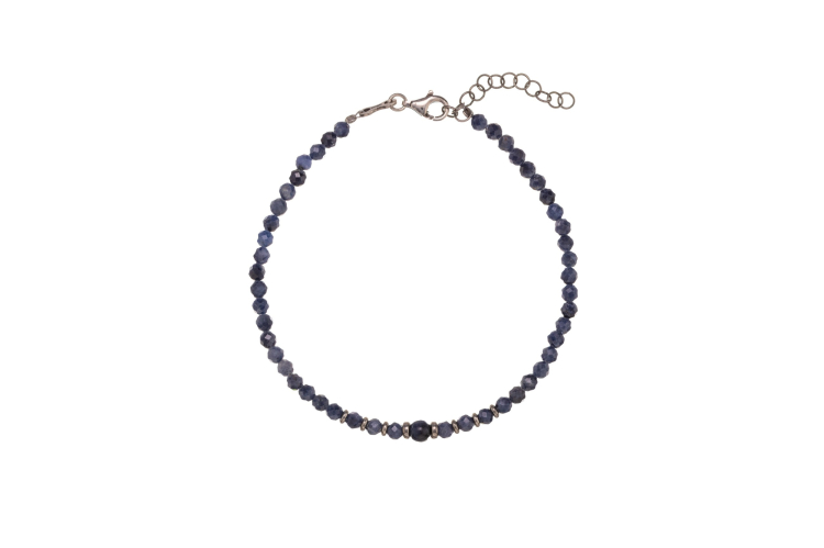 Armband mit rundem Saphir in der Mitte 19+3 cm