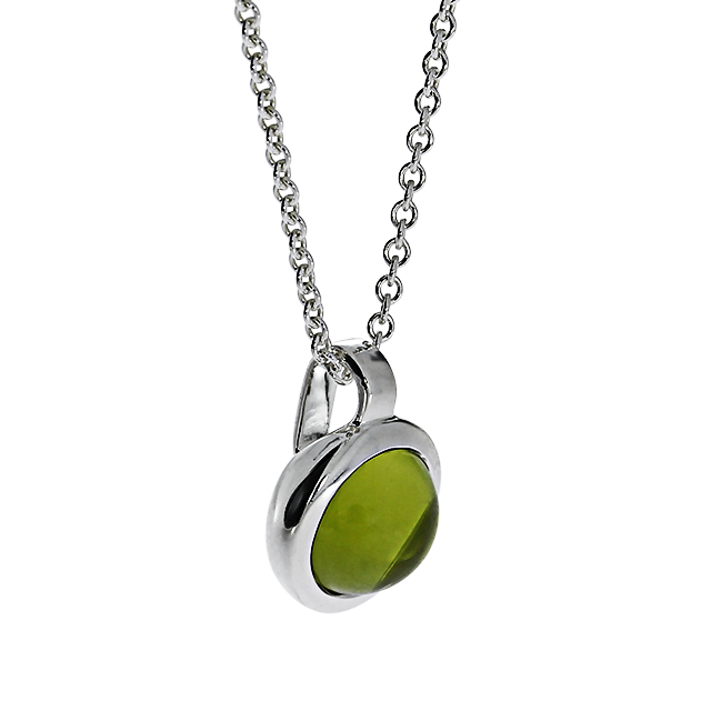 Anhänger Silber Peridot 7 mm cab
