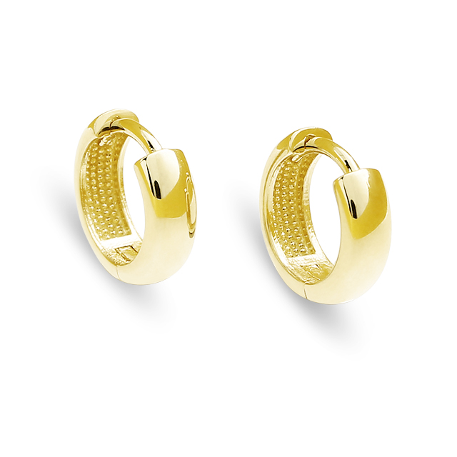 Creole 585 Gold rund  mit Scharnier rund Durchmesser 10 mm, Breite 3,5 mm