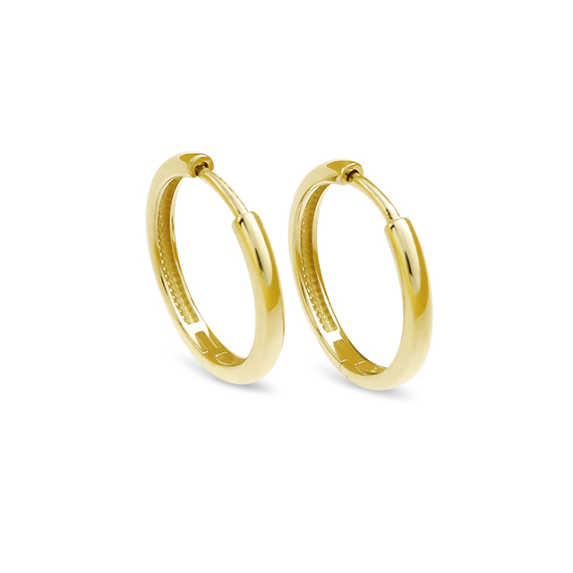 Creole 585 Gold rund  mit Scharnier rund Durchmesser 16 mm, Breite 2.0 mm