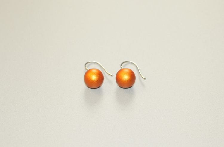 Ohrhänger Edelstahl / Alu orange