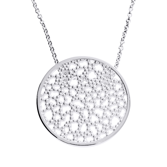 Anhänger Dots Milchstrasse Silber rund 27 mm inkl. Kette