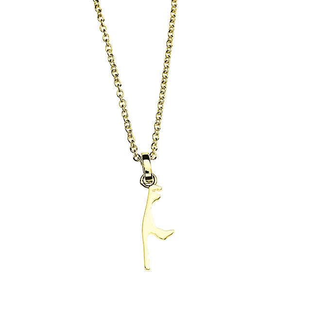 Anhänger Sylt 925 Silber gold-plattiert 12 mm ohne Kette