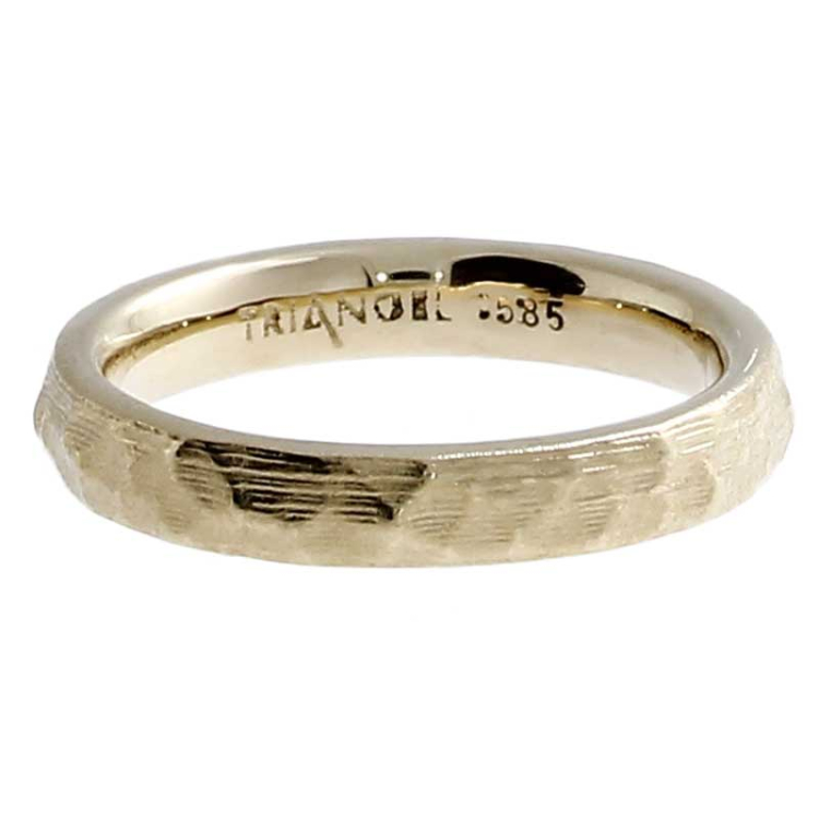Ring Hammerschlag 585 Gold 3.5 mm breit Ringweite 52