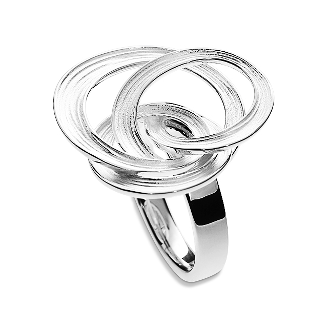 Ring Crease Silber Hullahup Ringweite 52