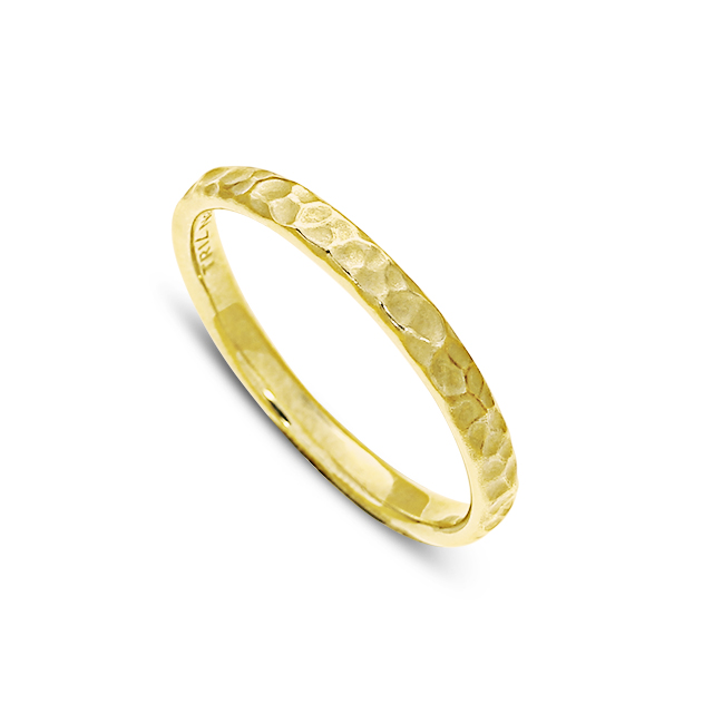 Ring Hammerschlag 585 Gelbgold Ringweite 52