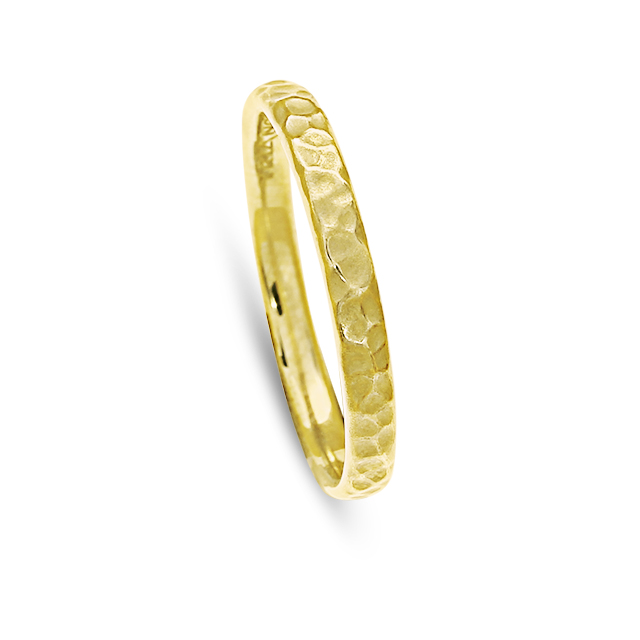 Ring Hammerschlag 585 Gelbgold Ringweite 52