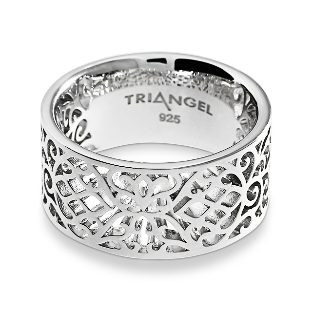 Ring Silber Ornament Ringweite 52