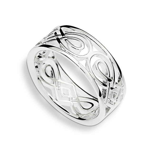 Ring Silber Aetrena Breite 8 mm Ringweite 52