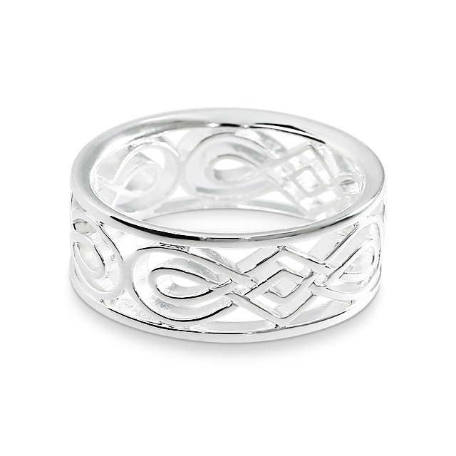 Ring Silber Aetrena Breite 8 mm Ringweite 52