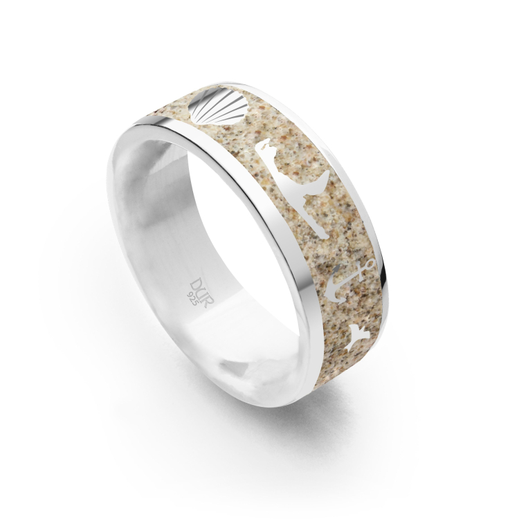 Strandsandring Sylt 2.0 in Silber 7 mm Ringweite 52