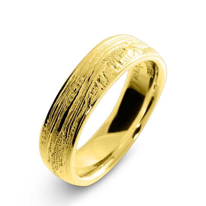 Ring Strandcores 6 mm 585 Gold  Ringweite 54