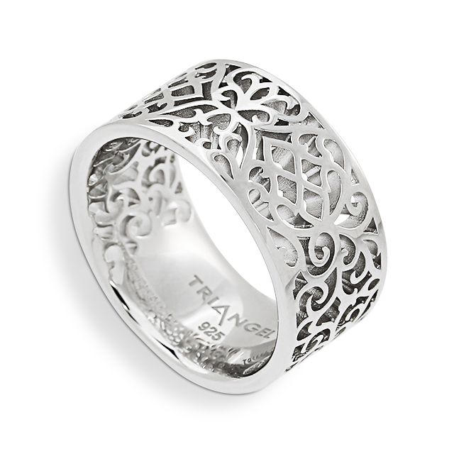 Ring Silber Ornament Ringweite 54