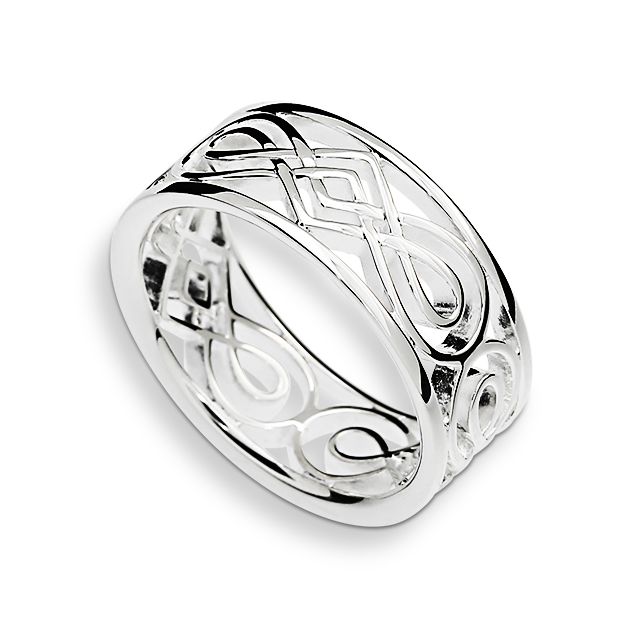 Ring Silber Aetrena Breite 8 mm Ringweite 54