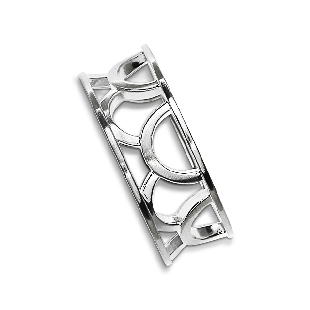 Ring Luft Silber hell 8 mm Ringweite 56