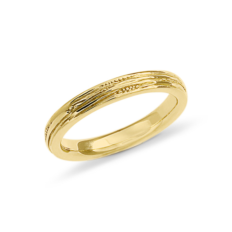 Ring Strandcores 3 mm 585 Gold  Ringweite 60