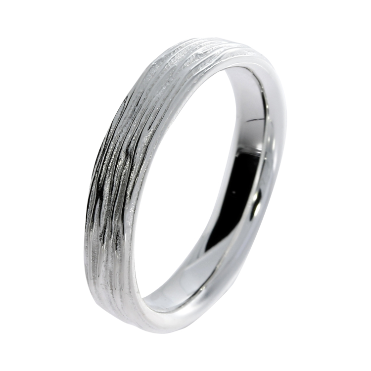 Ring Crease Silber hell, 4 mm  Ringweite 68