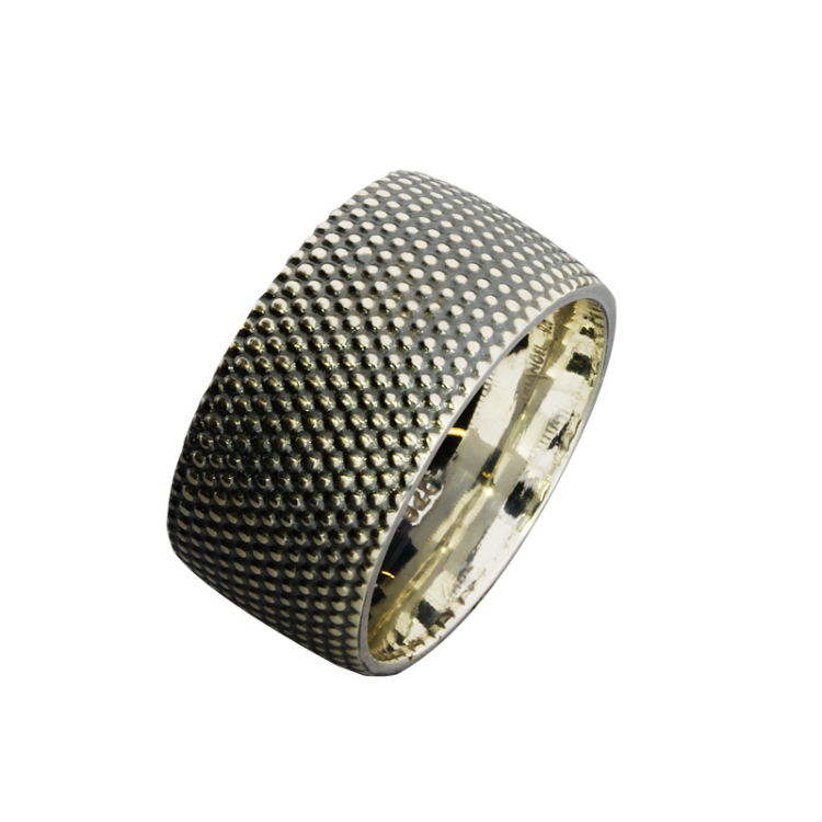 Ring Dots No. 1 Silber oxidiert 10 mm Ringweite >70