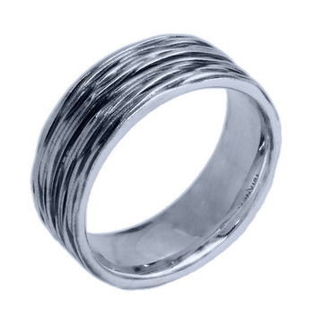 Ring Crease Silber oxydiert Breite 8 mm Ringweite UNI
