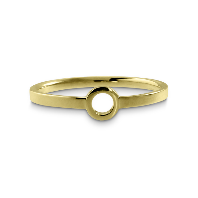Ring Gold 585 Fleur du tube Ringweite UNI