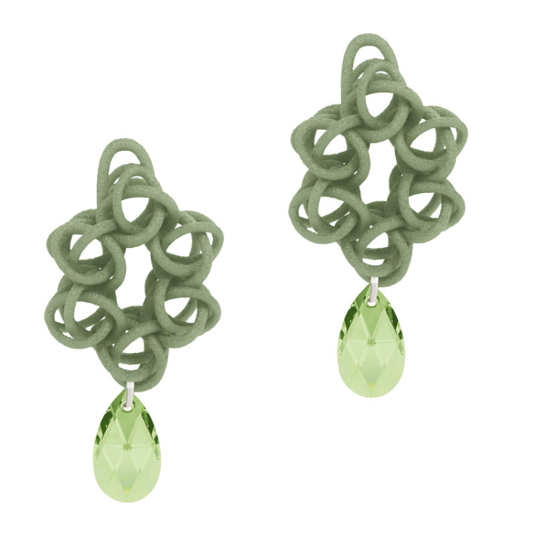 FABNORA Cosmos Anhänger Pistachio Green / Peridot small Polyamid